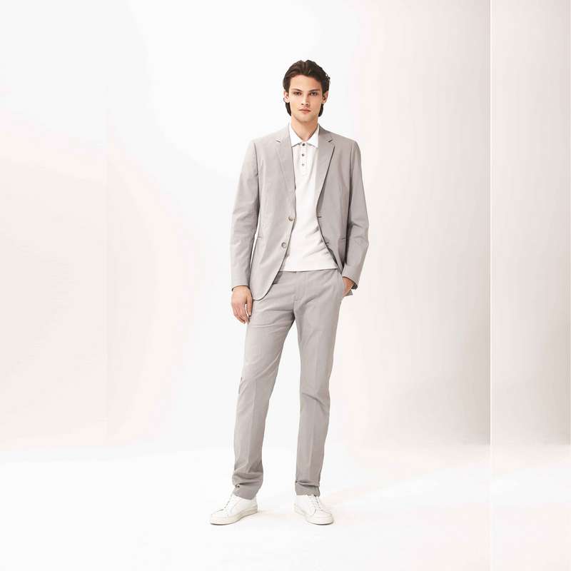 Pantalon stretch droit, Blanc, large image number 2