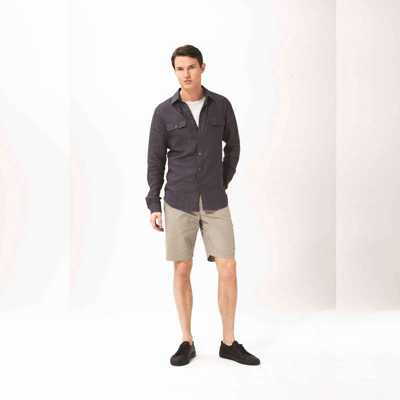 Short droit en coton, , large image number 2