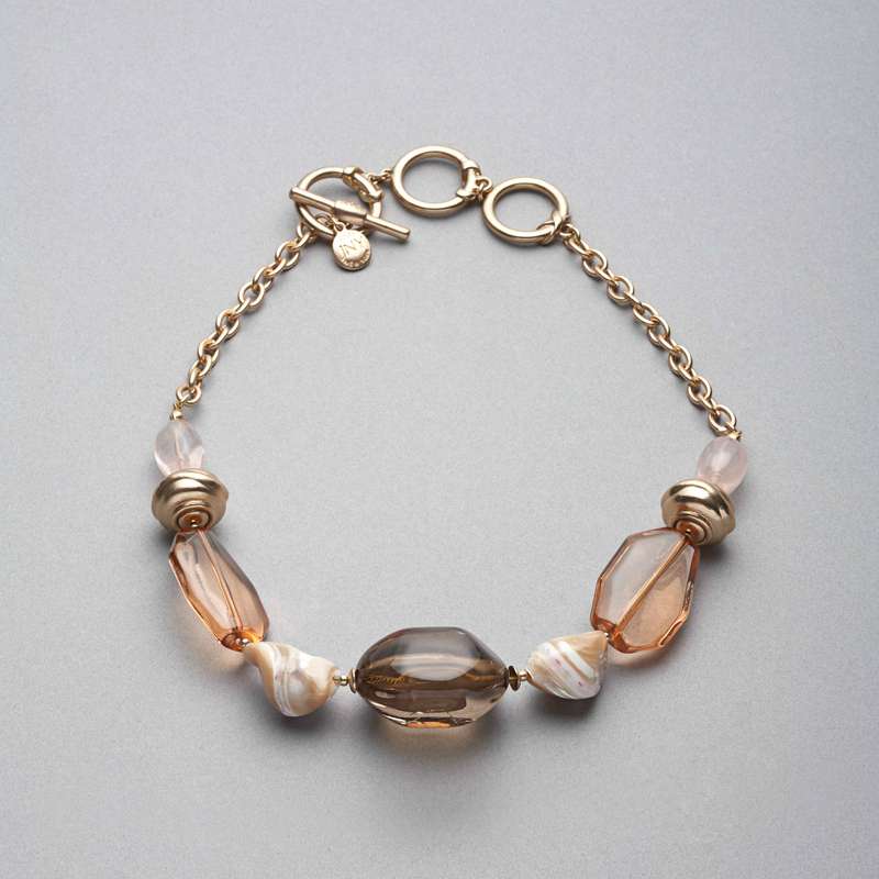 Collier ras-de-cou rose et marron, Or, large image number 0