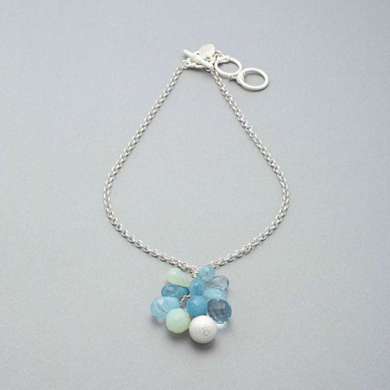 Collier pendentif grappe, Argent, large image number 0