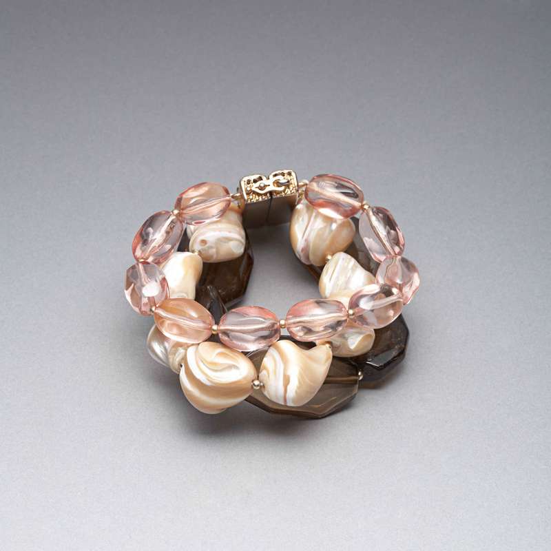 Bracelet rose et marron, Or, large image number 0