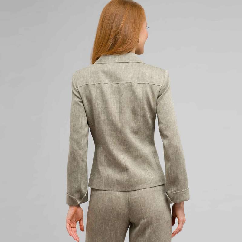 Veste boutonn&eacute;e avec col &agrave; revers, Foug&egrave;re, large image number 1