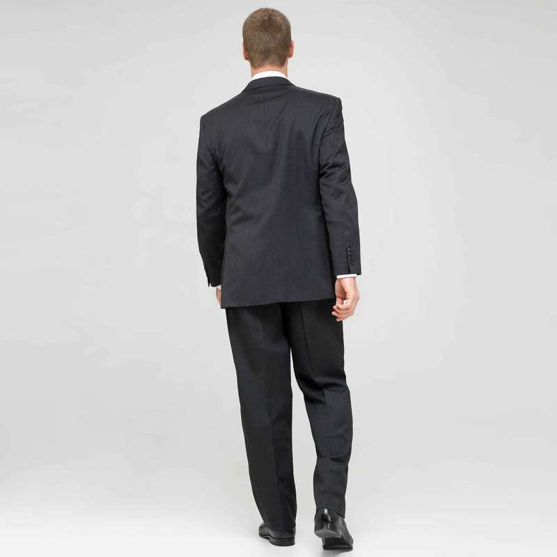 Costume en laine &agrave; pince anthracite, Anthracite, large image number 1