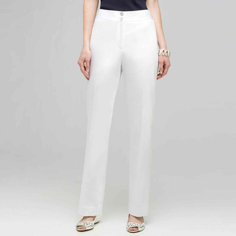 Pantalon droit, Blanc, large image number 0