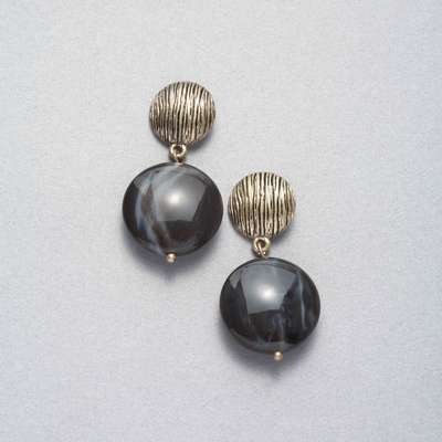 Boucles d'oreilles fa&ccedil;on or vieilli