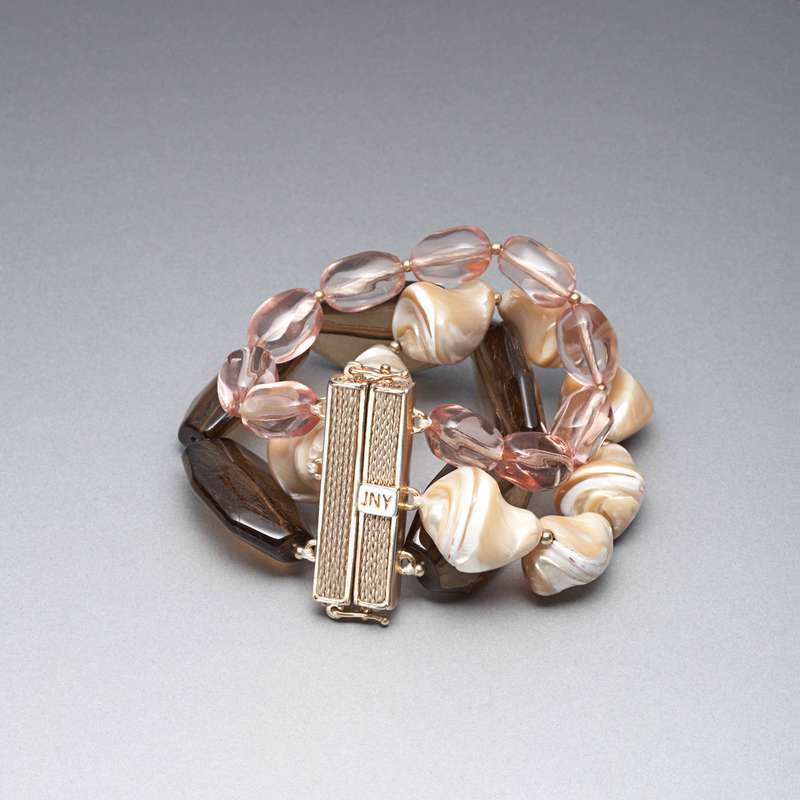 Bracelet rose et marron, Or, large image number 1